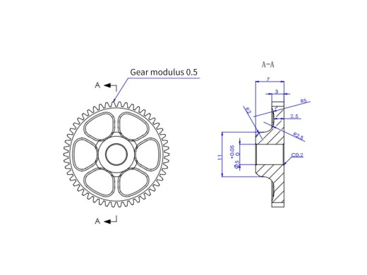50-tandet POM Gear: Præcision og Styrke i Høj RPM | CNC-teknologi