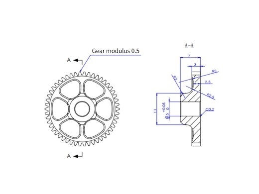 50-tandet POM Gear: Præcision og Styrke i Høj RPM | CNC-teknologi
