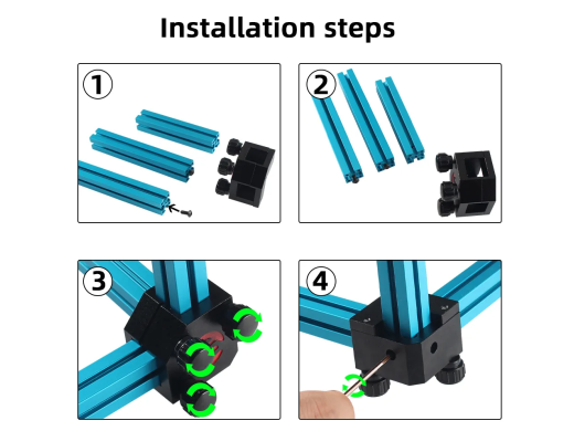 Vinkelret Ekstrusionslineal til 2020 Profiler - Nøjagtig & Holdbar