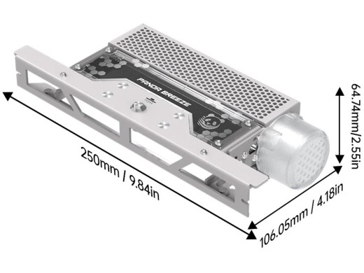 BIQU Panda Breeze – Crossflow Fan med LED for Bambu Lab A1
